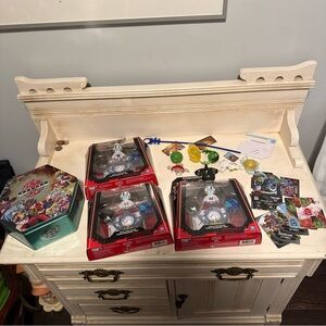 Bakugan Battle Brawlers Large Lot With New Packages And Tin And Cards And Figure